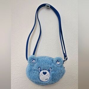Loungefly Care Bear Grumpy Bear Fuzzy Cross Body Bag